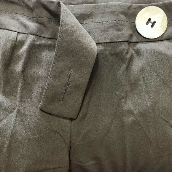 Larry Levine Pants Women 12 Stretch Black Flat Front Corpcore Casual Office Work - Picture 8 of 12